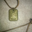 "She Flies With Her Own Wings" necklace