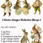 5 Vintage Easter Victorian Scrap Images Group 2, in jpg, gif, png and pdf files