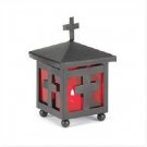  Red Metal Cross Votive Holder