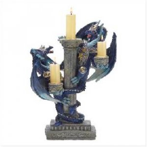 Blue Dragon 3 Candleholder