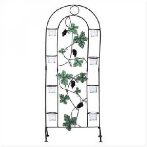 Metal Grapevine Candle Screen
