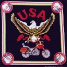Wholesale USA Motorcycle Bandanas - Dozen Packed 22x22