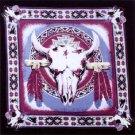 Wholesale Steer Head - Turquoise and Burgundy Bandanas - Doz