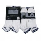 Wholesale Men's Fila White with Navy Quarter Sock