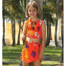 Wholesale Girls Rayon Bandeau Tank Top with Skirt SET