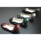 Wholesale PATENT METALLIC FLEXI FLAT SKIMMER SHOES