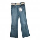 Wholesale CREST: Jr Plus Denim Belted Western Jean