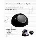 Wholesale Travel I-Pod Speaker System