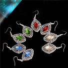 Vintage Crystal Jewelry Sets Women Pendant Necklace Earrings Gift 4 Colors