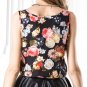 Summer women's sleeveless tops with floral print M L XL XXL XXXL 2 color