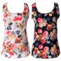 Summer women's sleeveless tops with floral print M L XL XXL XXXL 2 color