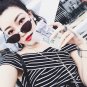 Cat Eye Women Sunglasses Tinted Color Lens 70s Luxe Sunglasses