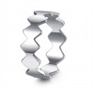 Titanium Charming High Quality Silver Stainless Steel Male Ring Fashion 6mm Tita