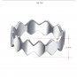 Titanium Charming High Quality Silver Stainless Steel Male Ring Fashion 6mm Tita