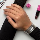 Cute Alloy silver color Wafer shape bracelet for women girl Fashion accessories