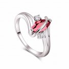 Silver Color Cubic Zirconia CZ Ring Women Ring Fashion Jewelry Size 7/8/9