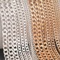 1 piece chain necklace silver plated and gold personalzied length