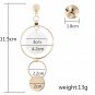 Asymmetric Earrings Gold Color Big Hollow Round Circle Long Drop Earrings