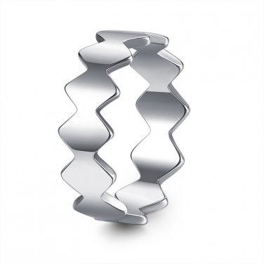 Titanium Charming High Quality Silver Stainless Steel Male Ring Fashion