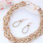 Jewelery Sets For Women Mesh Chunky Necklace Earrings Set Maxi Collier Femme