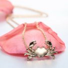 Crab Necklace For Stud Cute Sea Animal Statement Pendant Jewelry for Women and