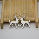 Puppy Dog Silver Siberian Husky Dog Drop Earrings Women Jewelry Dog Lover