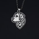 Vintage Silver Labrador Retriever Dog Pendant Necklace Chain Box Women Men Fashion