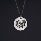 Vintage Silver Pug Dog Tag Maxi Statement Necklace Chain Box Women Men Fashion