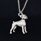 Vintage Silver Boxer Necklace Dog Necklace Chain Box Women Men Fashion