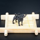 Vintage 3D Pug Dog Necklace Chain Box Women Men Fashion - Black Gun Color