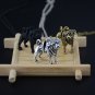 Vintage 3D Pug Dog Necklace Chain Box Women Men Fashion - Antique Silver Color
