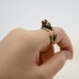 Vintage 3D Miniature Schnauzer Dog Pet Adjustable Wrap Ring Men Animal Dog Rings For Women - Bronze