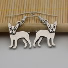 Puppy Dog Silver Boston Terrier Dog Drop Earrings Women Jewelry Dog Lover