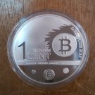 40mm One Bitcent Souvenir COIN BITCOIN PHYSICAL MEDAL Silver Plated