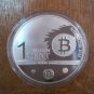 40mm One Bitcent Souvenir COIN BITCOIN PHYSICAL MEDAL Silver Plated