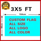 Custom flag 150X90cm (3x5FT) 120g 100D Polyester all logo all color royal falg