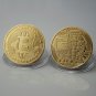 1 x Gold Plated Bitcoin Coin Collectible BTC Coin Art Collection Gift