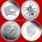 NEW 3Pcs/Lot ,2015 Australian Silver Coin - Crocodile, Spider, Kookaburra