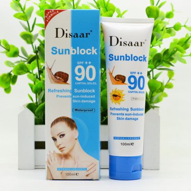 Snail sunscreen cream 100ml,Protection Face Cream Disaar Sunblock 90++