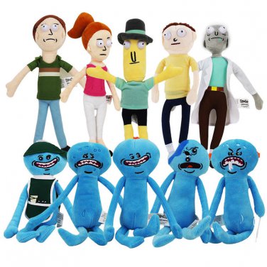 1pcs Rick and Morty Happy & Sad Mr. Meeseeks stuffed plush toy free shipping