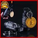 Men's Military army style metal key chain wheel flame Gas lighter outdoor sports