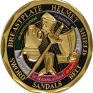2PCS Unique Colorized - Put on the Whole Armor of God Challenge Coin