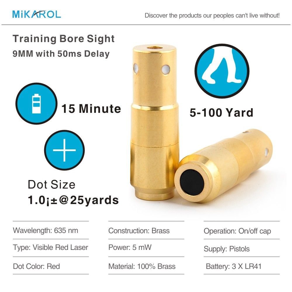 9mm Laser Ammo,Laser Bullet, Laser Cartridge for Dry Fire Training and