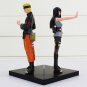 2pcs/lot Naruto Anime Uzumaki Naruto + Hyuga Hinata Solid Set PVC Action Figure