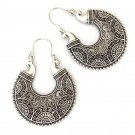 Tibetan Silver Color Round Vintage Ethnic Dangle Earrings Retail Jewelry