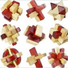 Toys Classic IQ 3D Burr Wooden Puzzle Brain Teaser 3d for Adults Children 9PCS
