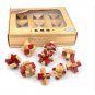Toys Classic IQ 3D Burr Wooden Puzzle Brain Teaser 3d for Adults Children 9PCS