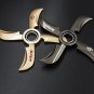 Naruto sasuke metal rotating shuriken anime weapon toys Black,Gold 8.5*8.5cm
