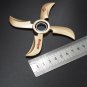Naruto sasuke metal rotating shuriken anime weapon toys Black,Gold 8.5*8.5cm