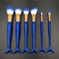 6 PCS make up Fishtail Brush Set Mermaid Beauty Foundation Kabuki Brush Tools